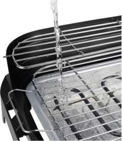 Princess 112250 Elektrische BBQ Met Zijplanken - BBQ - 40x25cm - Met En Zonder Statief Te Gebruiken - Met Zijplankjes - Ook Te Gebruiken Als Tafelgrill - 2200W -Keukengrill Winkel 1037x1200