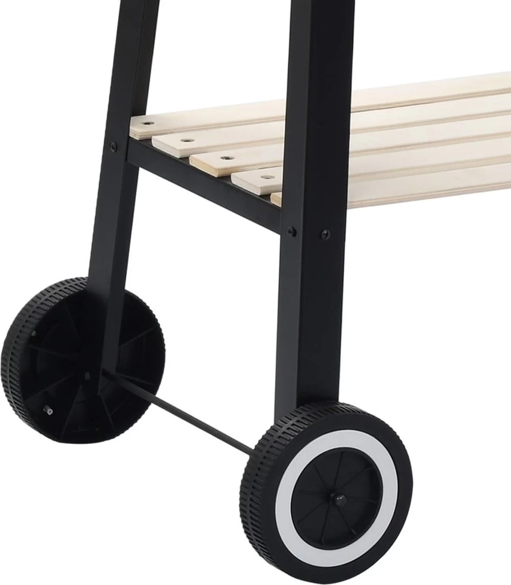 Verrijdbare Barbecue – Houtskool/Briketten - Verstelbare Grillplaat – Houten Tafel – Winscherm – Gewicht 5.9kg 4 Verrijdbare Barbecue – Houtskool/Briketten - Verstelbare Grillplaat – Houten Tafel – Winscherm – Gewicht 5.9kg - Afbeelding 4