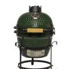 Patton Kamado Keramische Houtskoolbarbecue - 13" - Grilloppervlak Ø 28 Cm - Inclusief Heatdeflector - Groen