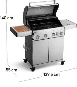 Burnhard Gas BBQ Big FRED Deluxe - 4 Branders - Incl. Keramische Infraroodbrander & Afdekhoes - Deluxe 39 Burnhard Gas BBQ Big FRED Deluxe - 4 Branders - Incl. Keramische Infraroodbrander & Afdekhoes - Deluxe -Keukengrill Winkel 1063x1200 7