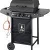 Halifax Gasbarbecue 5,5 KW - Buitenkeuken Met Lavasteen Grillplaat En Gaspit - 100x98 Cm