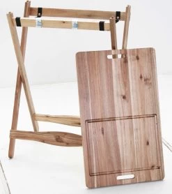 SenS-Line Inklapbare BBQ Bijzettafel - Acacia -Keukengrill Winkel 1068x1200