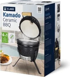 BluMill Kamado BBQ Egg - Kamado 13 Inch - Incl. Vlees Thermometer - Houtskoolbarbecues - Zwart - Ø 27cm -Keukengrill Winkel 1090x1200 2