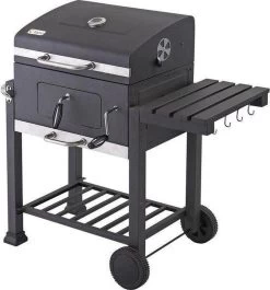 Tepro Toronto Click Barbecue Bbq Houtskool - Grilloppervlak (LxB) 56 X 42 Cm - Met Thermometer In De Deksel - RVS - Houtskoolbarbecue