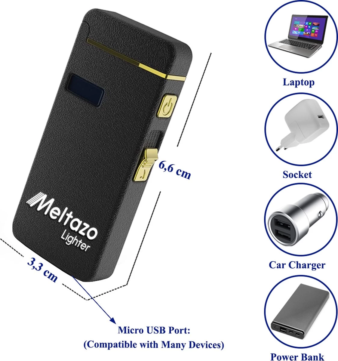 MELTAZO Elektrische Aansteker, Aansteker Gas, Electric Lighter, Gasaansteker Navulbaar, Elektronische Aansteker, Aansteker Plasma, Aansteker Vuurwerk, USB Aansteker Plasma, 2-in-1 Aansteker Voor Sigaretten Camping Kaarsen - 2023 Editie 4 MELTAZO Elektrische Aansteker, Aansteker Gas, Electric Lighter, Gasaansteker Navulbaar, Elektronische Aansteker, Aansteker Plasma, Aansteker Vuurwerk, USB Aansteker Plasma, 2-in-1 Aansteker Voor Sigaretten Camping Kaarsen - 2023 Editie - Afbeelding 4