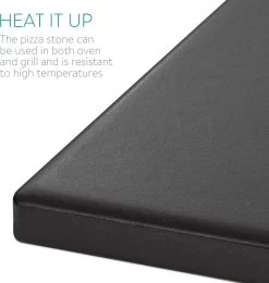 Navaris Pizzasteen XL Voor Oven En Barbecue - Rechthoekige Pizzaplaat 38 X 30 Cm - Inclusief Receptenboek - Keramisch Geglazuurd - Zwart -Keukengrill Winkel 1142x1200 2