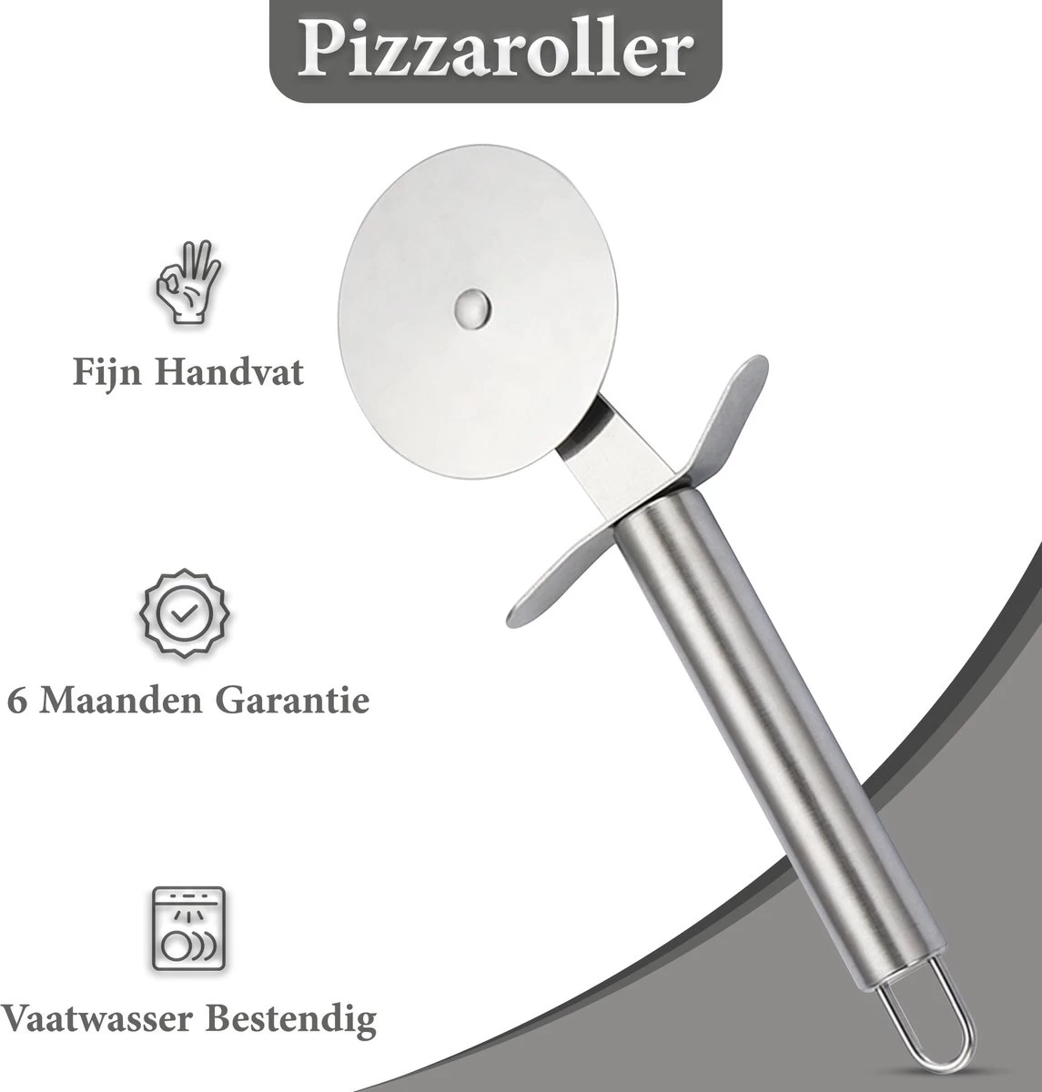ProudProducts - Pizzasnijder - Ophangbaar - RVS 3 ProudProducts - Pizzasnijder - Ophangbaar - RVS - Afbeelding 3