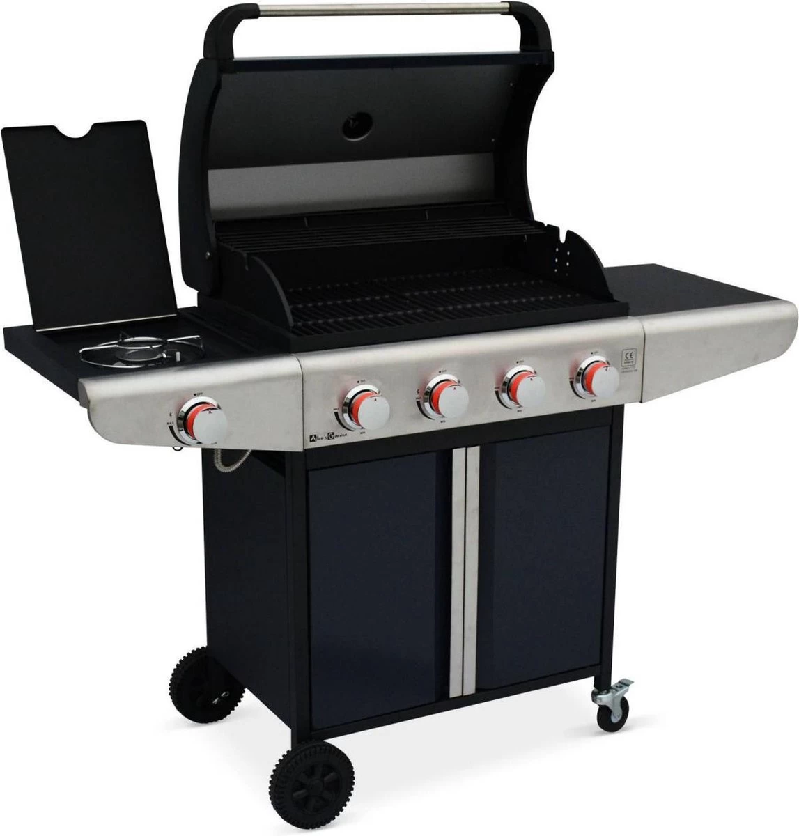 Alice's Garden Gas BBQ Bazin 4 - 5 Branders - Antraciet - Grilloppervlak 64,6x39,3cm 2 Alice's Garden Gas BBQ Bazin 4 - 5 Branders - Antraciet - Grilloppervlak 64,6x39,3cm - Afbeelding 2