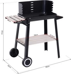 Verrijdbare Barbecue – Houtskool/Briketten - Verstelbare Grillplaat – Houten Tafel – Winscherm – Gewicht 5.9kg 19 Verrijdbare Barbecue – Houtskool/Briketten - Verstelbare Grillplaat – Houten Tafel – Winscherm – Gewicht 5.9kg -Keukengrill Winkel 1150x1200 1