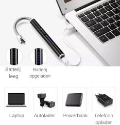 Merkloos BBQ Aansteker Oplaadbaar Met Usb Kabel - Elektrische Keuken Aansteker - Flexibele Aansteker - Zwart -Keukengrill Winkel 1157x1200 1