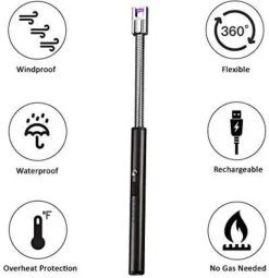 Le Cose USBurn-BBQ Aansteker-oplaadbare Aansteker Met Usb Kabel-Elektrische Plasma Aansteker-windbestendig En Buigzaam-zwart-USB-Lange Flexibele Aansteker -Keukengrill Winkel 1163x1200 2