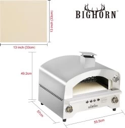 Bighorn Outdoor Edelstaal Gas Pizza Oven - Draagbare Gas Barbecue - Edelstaal -Model SRGG20001 17 Bighorn Outdoor Edelstaal Gas Pizza Oven - Draagbare Gas Barbecue - Edelstaal -Model SRGG20001 -Keukengrill Winkel 1169x1200 4