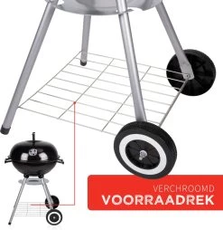BBQ Collection Houtskoolbarbecue - Kogelbarbecue 45 X 60 Centimeter - Ronde Barbecue - Barbecue Op Wielen - Zwart - Metaal -Keukengrill Winkel 1169x1200 5