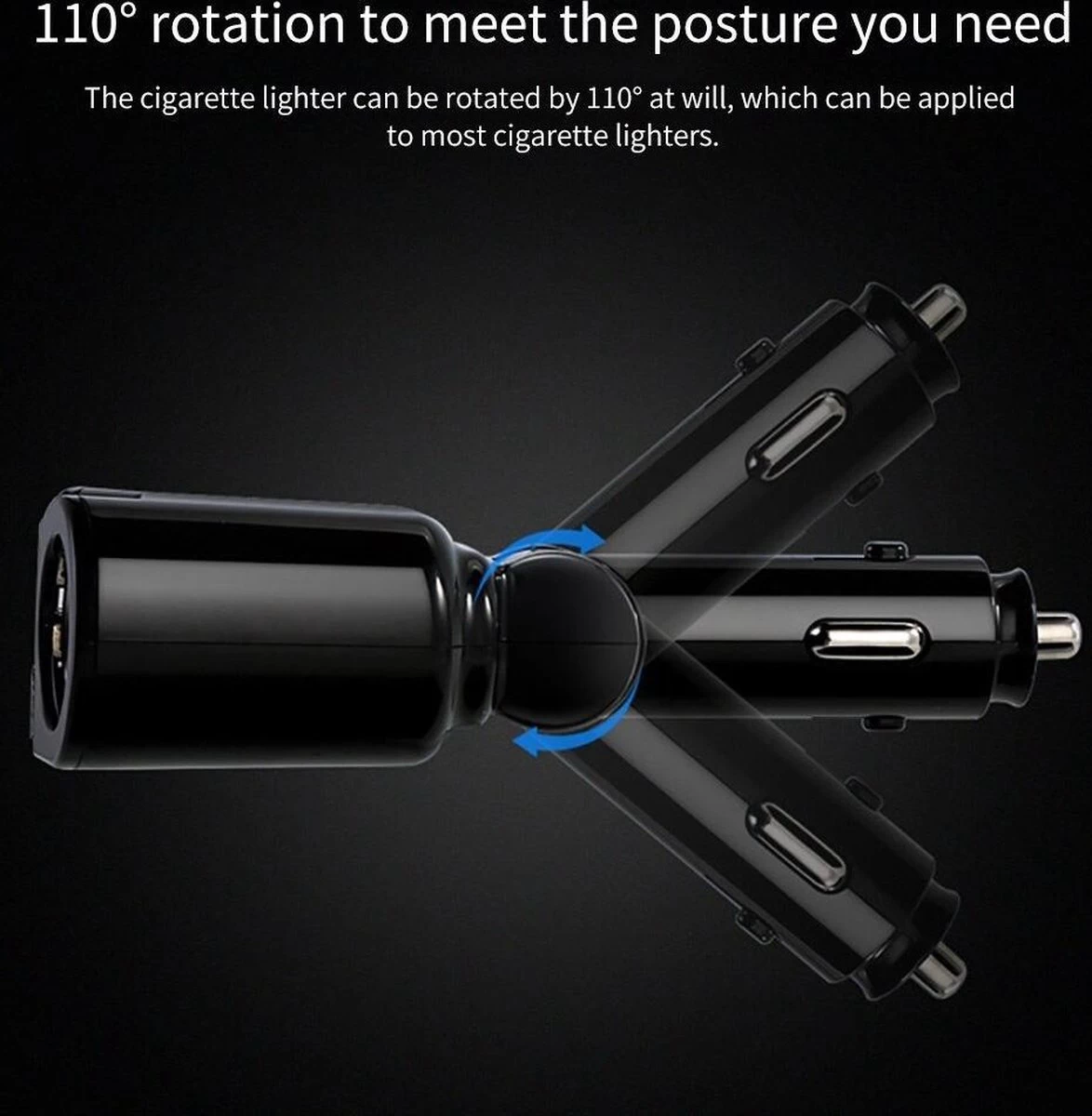 Auto Sigarettenaansteker Splitter - USB Ingang Auto - 2 Sigaretten Aansluitingen - Autolader 7 Auto Sigarettenaansteker Splitter - USB Ingang Auto - 2 Sigaretten Aansluitingen - Autolader - Afbeelding 7