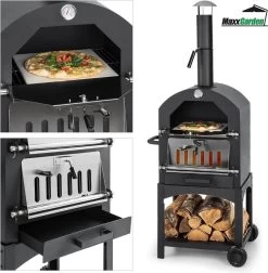 MaxxGarden Pizza Oven Buiten - Houtskool – Incl. Pizzasteen - 45x65x158cm 8 MaxxGarden Pizza Oven Buiten - Houtskool – Incl. Pizzasteen - 45x65x158cm -Keukengrill Winkel 1175x1200