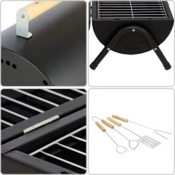 MaxxGarden BBQ - Houtskool Barbecue - Smoker Barbecue - Grilloppervlak (LxB) 38 X 52 Cm - Met Dubbel Grill Vlak - Zwart 11 MaxxGarden BBQ - Houtskool Barbecue - Smoker Barbecue - Grilloppervlak (LxB) 38 X 52 Cm - Met Dubbel Grill Vlak - Zwart -Keukengrill Winkel 1196x1200 6