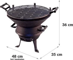 Potkachel Houtskoolbarbecue - 35 Cm - Gietijzer -Keukengrill Winkel 1200x1000 2