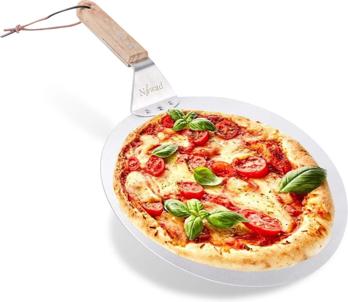 Nowad Pizzaschep RVS Rond Voor BBQ En Oven - 30,5 Cm - Pizzaspatel - Taartschep - Houten Handvat - Ophangbaar - Rond - Vaatwasbestendig - Keukenaccessoires 1 Nowad Pizzaschep RVS Rond Voor BBQ En Oven - 30,5 Cm - Pizzaspatel - Taartschep - Houten Handvat - Ophangbaar - Rond - Vaatwasbestendig - Keukenaccessoires