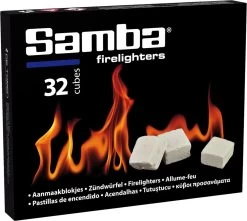 Samba Aanmaakblokjes Wit - Kerosine - 896 Stuks - Omdoos -Keukengrill Winkel 1200x1073