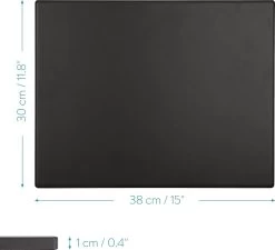 Navaris Pizzasteen XL Voor Oven En Barbecue - Rechthoekige Pizzaplaat 38 X 30 Cm - Inclusief Receptenboek - Keramisch Geglazuurd - Zwart -Keukengrill Winkel 1200x1093