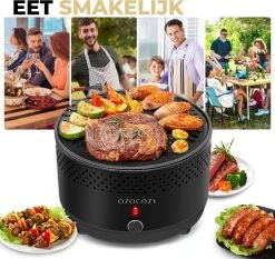 Ozocozy BBQ-ONE Houtskool Tafelbarbecue - Ø30 Cm- Zwart - Incl. Draagtas, Siliconen Bakkwast En RVS-Barbecuetang 16 Ozocozy BBQ-ONE Houtskool Tafelbarbecue - Ø30 Cm- Zwart - Incl. Draagtas, Siliconen Bakkwast En RVS-Barbecuetang -Keukengrill Winkel 1200x1133 2