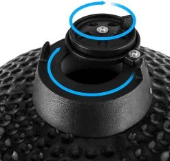 Patton - Kamado 21" - Premium Black - Keramische Barbecue - Incl. Bluetooth Kerntemperatuurmeter - LED Verlichting - Large - Compleet - Zwart -Keukengrill Winkel 1200x1137 1