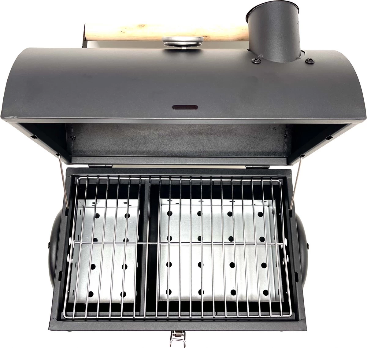 Compacte Draagbare Kolen BBQ Van Wolff BBQ - Handig Voor Op De Camping Op Het Strand Of In Een Park - Smoker Barbecue - Draagbare Lichtgewicht Bbq - Met Thermometer En Lucht Doorvoer. Laat Je Vlees Langzaam Garen. 2 Compacte Draagbare Kolen BBQ Van Wolff BBQ - Handig Voor Op De Camping Op Het Strand Of In Een Park - Smoker Barbecue - Draagbare Lichtgewicht Bbq - Met Thermometer En Lucht Doorvoer. Laat Je Vlees Langzaam Garen. - Afbeelding 2
