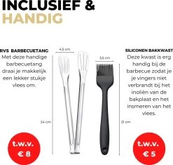 Ozocozy BBQ-ONE Houtskool Tafelbarbecue - Ø30 Cm- Zwart - Incl. Draagtas, Siliconen Bakkwast En RVS-Barbecuetang 17 Ozocozy BBQ-ONE Houtskool Tafelbarbecue - Ø30 Cm- Zwart - Incl. Draagtas, Siliconen Bakkwast En RVS-Barbecuetang -Keukengrill Winkel 1200x1141