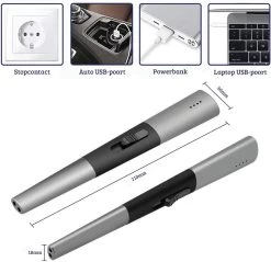 Allkinds Lange Elektrische Plasma Aansteker - USB Oplaadbaar - Vlamloze Elektrische Aansteker Voor Keuken, Kaars, BBQ Of Openhaard - Zwart - In- En Outdoor - Chique Design -Keukengrill Winkel 1200x1162 1