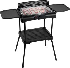 Princess 112250 Elektrische BBQ Met Zijplanken - BBQ - 40x25cm - Met En Zonder Statief Te Gebruiken - Met Zijplankjes - Ook Te Gebruiken Als Tafelgrill - 2200W -Keukengrill Winkel 1200x1164 3
