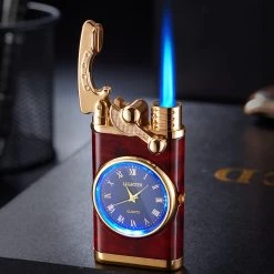 Flametimer Exclusieve Aansteker Met Horloge, 2 Stuks Willekeurig, Winddichte Draagbare Kaars Aansteker Voor Kaars Koken BBQ, Vuurwerk, Zak Zaklamp Aansteker Met Geschenkdoos, Cool Gift -Keukengrill Winkel 1200x1200 175