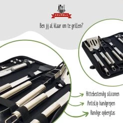 Krumble 18-delige Barbecue Set / Roestvrijstalen BBQ Set Van 18 / Inclusief Handige Opbergtas - RVS 10 Krumble 18-delige Barbecue Set / Roestvrijstalen BBQ Set Van 18 / Inclusief Handige Opbergtas - RVS -Keukengrill Winkel 1200x1200 219