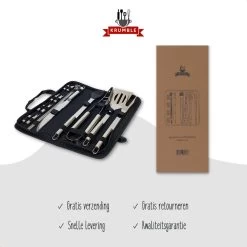 Krumble 18-delige Barbecue Set / Roestvrijstalen BBQ Set Van 18 / Inclusief Handige Opbergtas - RVS 12 Krumble 18-delige Barbecue Set / Roestvrijstalen BBQ Set Van 18 / Inclusief Handige Opbergtas - RVS -Keukengrill Winkel 1200x1200 221