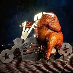 GrillX Beer Can Chicken Houder - Kiphouder Motorcycle - BBQ Accesoires - Bierkip - Barbeque Gereedschap - Chicken Sitter -Keukengrill Winkel 1200x1200 245