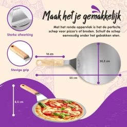 Nowad Pizzaschep RVS Rond Voor BBQ En Oven - 30,5 Cm - Pizzaspatel - Taartschep - Houten Handvat - Ophangbaar - Rond - Vaatwasbestendig - Keukenaccessoires 23 Nowad Pizzaschep RVS Rond Voor BBQ En Oven - 30,5 Cm - Pizzaspatel - Taartschep - Houten Handvat - Ophangbaar - Rond - Vaatwasbestendig - Keukenaccessoires -Keukengrill Winkel 1200x1200 256