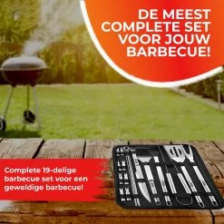 GrillX Barbecue Gereedschap Set - 19-delig - Inclusief Luxe Draagtas - BBQ Accesoires - Gereedschapset -Keukengrill Winkel 1200x1200 278