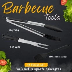 BBQ Gereedschapset - Opbergtas - BBQ Accessoires - BBQ Tang - BBQ Set - BBQ Borstel - BBQ Gereedschap - Roestvrij Staal -Keukengrill Winkel 1200x1200 299