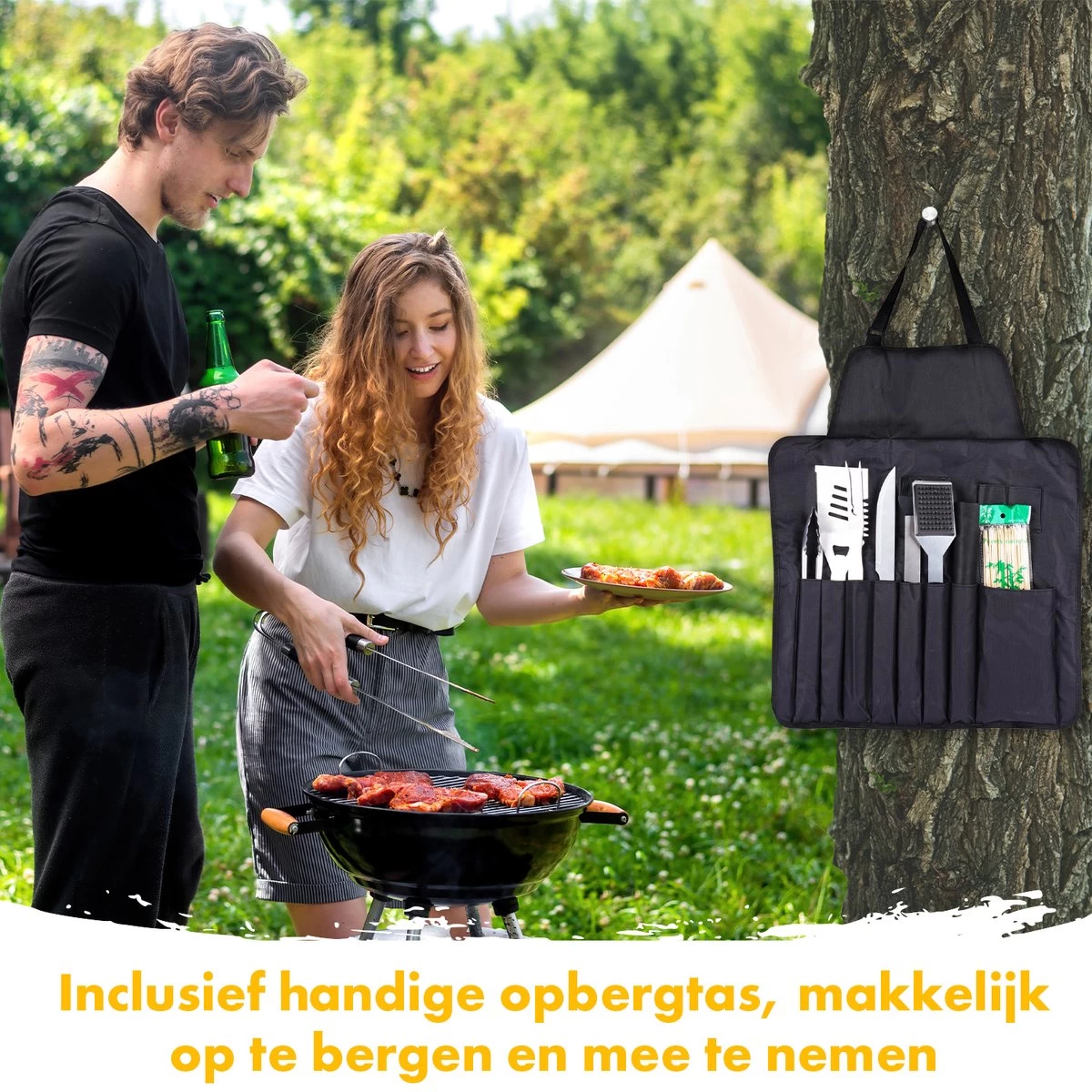 BBQ Accesoires Set Gereedschap Tang Borstel Barbecue Kookgerei - 10 Delig 4 BBQ Accesoires Set Gereedschap Tang Borstel Barbecue Kookgerei - 10 Delig - Afbeelding 4