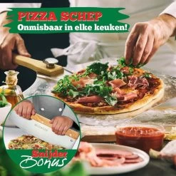 Ecowize Pizzaschep Voor BBQ En Oven - Aluminium Pizzaspatel Vierkant 30cm Met Inklapbaar Handvat - Met Extra Professionele Pizzasnijder -Keukengrill Winkel 1200x1200 314