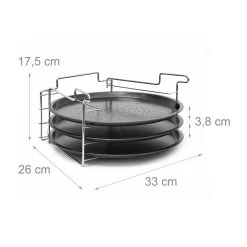 Relaxdays 3 Pizaplaten Met Pizzarek, Pizza Bakplaat Rond 33 Cm, Pizzaplaat 3stuk -Keukengrill Winkel 1200x1200 326