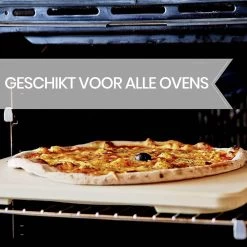 Buxibo 2in1 Pizzasteen - Voor BBQ & Oven - Inclusief Serveer Plank - Pizzabord/Pizzaplank - 30.5 X 38.1 X 1.4 Cm -Keukengrill Winkel 1200x1200 332
