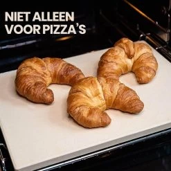 Buxibo 2in1 Pizzasteen - Voor BBQ & Oven - Inclusief Serveer Plank - Pizzabord/Pizzaplank - 30.5 X 38.1 X 1.4 Cm -Keukengrill Winkel 1200x1200 334