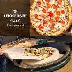 Buxibo 2in1 Pizzasteen - Voor BBQ & Oven - Inclusief Serveer Plank - Pizzabord/Pizzaplank - 30.5 X 38.1 X 1.4 Cm -Keukengrill Winkel 1200x1200 337