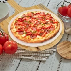 MaxxHome Pizzasteen - BBQ Steen - Maximum Te Verhitten Tot 600 Graden - ⌀33 - Incl. Houten Schep -Keukengrill Winkel 1200x1200 355