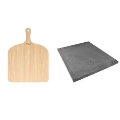 ETNA Pizza Set - Grote Pizzasteen & GRATIS Pizzaschep - 30 Cm X 38 Cm - Echt Italiaanse Pizzasteen - Broodbaksteen - BBQ Pizzasteen - Gemaakt Van Lavasteen Uit De Etna - Non-stick - Eppicotispai -Keukengrill Winkel 1200x1200 359