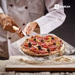 Qualux Pizzaschep Tweedelig – Pizzaschep Voor BBQ – Ophangbaar – Hout/rvs -Keukengrill Winkel 1200x1200 36