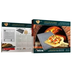ETNA Pizza Set - Grote Pizzasteen & GRATIS Pizzaschep - 30 Cm X 38 Cm - Echt Italiaanse Pizzasteen - Broodbaksteen - BBQ Pizzasteen - Gemaakt Van Lavasteen Uit De Etna - Non-stick - Eppicotispai -Keukengrill Winkel 1200x1200 360