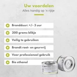 Hendi Brandpasta Voor Chafing Dish - Brandgel 200g - ( 12 Stuks ) -Keukengrill Winkel 1200x1200 423