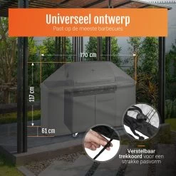 GrillX Barbecue Hoes - 170 X 61 X 117cm - BBQ Hoes Waterdicht - Beschermhoes Inclusief Trekkoord - BBQ Accesoires 11 GrillX Barbecue Hoes - 170 X 61 X 117cm - BBQ Hoes Waterdicht - Beschermhoes Inclusief Trekkoord - BBQ Accesoires -Keukengrill Winkel 1200x1200 460