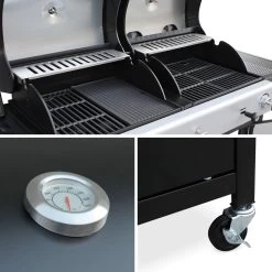 Alice's Garden Houtskool Barbecue - Grilloppervlak (LxB) 41 X 44 Cm - Gas En Houtskool - 3 Branders - Marsac Zwart -Keukengrill Winkel 1200x1200 493